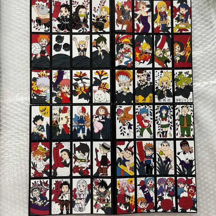 [BUNJANG] Shonen Jump Various Series SD Illustration Trading Cards Set / 소년점프 은혼 히로아카 귀칼 하이큐 원피스 사이키쿠스오 잡지 부록 카드