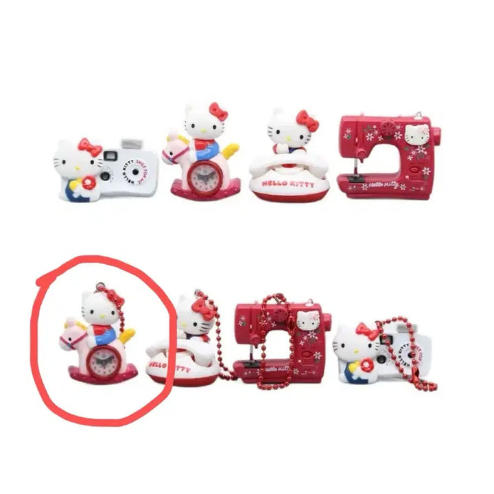 [BUNJANG] Hello Kitty 50th Anniversary Retro Vintage Keychain Carousel Horse Miniature Gacha Series 2 (Sealed) / (미개봉) 헬로키티 50주년 레트로 빈티지 키링 그리운 아이템 미니어처 가챠 2탄 목마