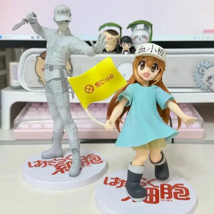 [BUNJANG] Cells at Work! Platelet &amp; Neutrophil Figure Bundle / 일하는세포 혈소판 백혈구 피규어 일괄