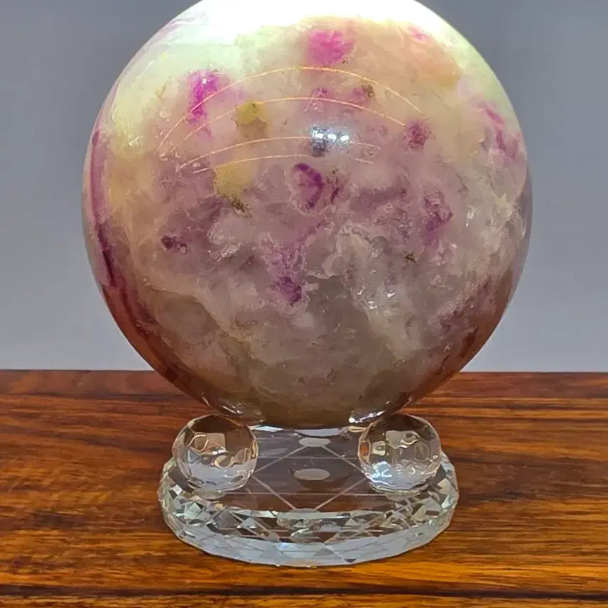 [BUNJANG] Amethyst Sphere Natural Crystal Mineral Stone / 26090322 좋은 기운을 내뿜는 꽃이 잘핀 자수정 구가공석 광물 수석 팝니다