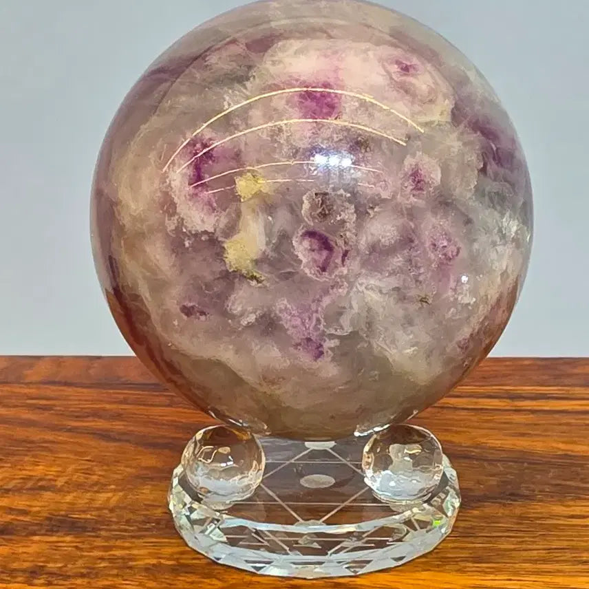 [BUNJANG] Amethyst Sphere Natural Crystal Mineral Stone / 26090322 좋은 기운을 내뿜는 꽃이 잘핀 자수정 구가공석 광물 수석 팝니다