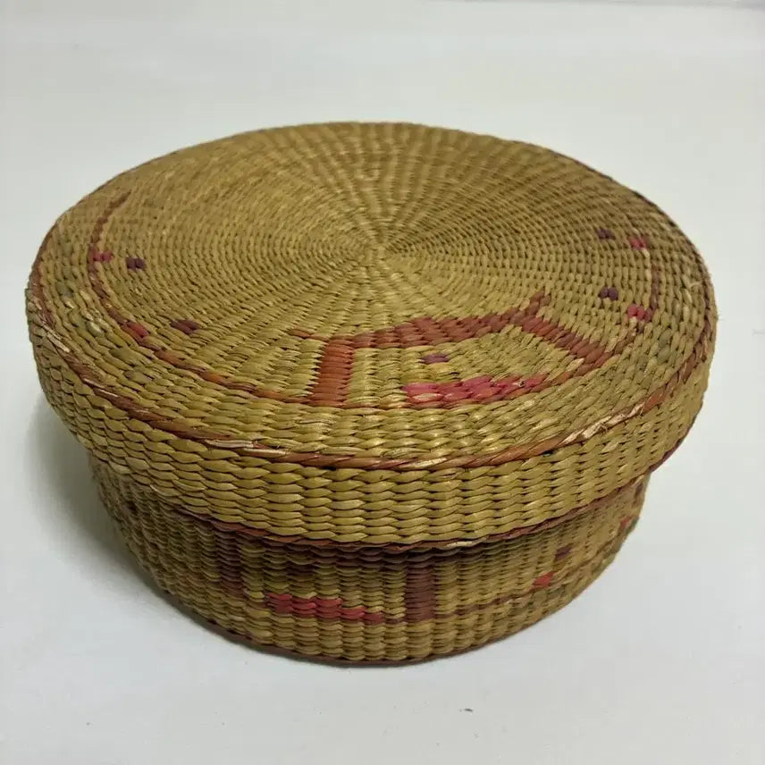 [BUNJANG] Seagrass Woven Basket Ham 20cm / 화문석 왕골 단합 바구니 함 20cm
