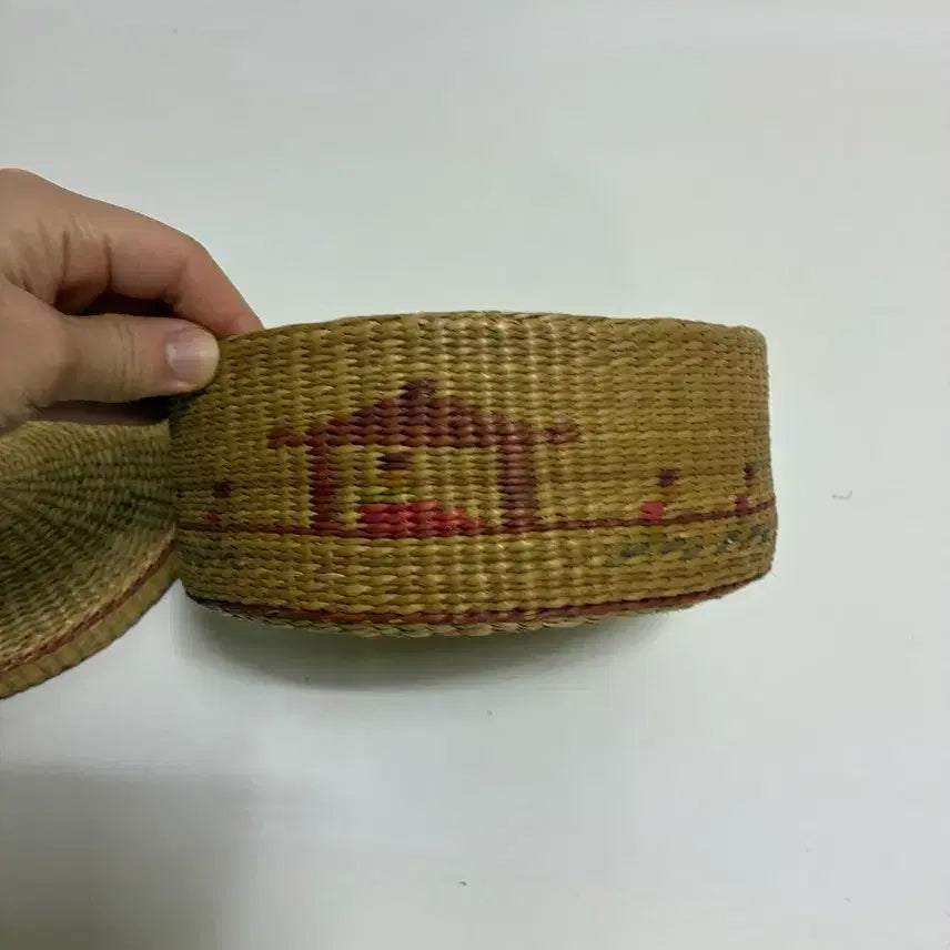 [BUNJANG] Seagrass Woven Basket Ham 20cm / 화문석 왕골 단합 바구니 함 20cm