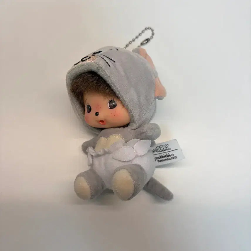[BUNJANG] Monchhichi x Tom and Jerry Tuffy Mini Keychain / 몬치치  톰과제리 키링