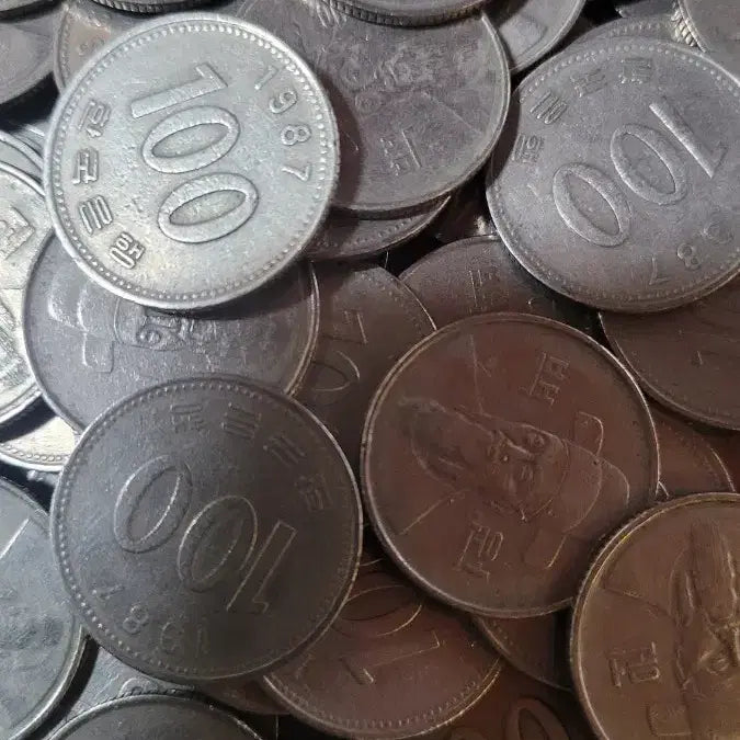 [BUNJANG] 1987 100 Won Coin Bundle Set (100 pcs) / 동전 사용제 1987년 100개 일괄