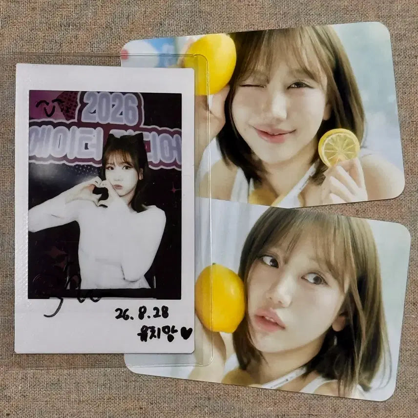 [BUNJANG] Yoochitang Signed Polaroid + Photocard / 유치땅 친필 싸인 폴라 +포카 260828 스트리머 하트