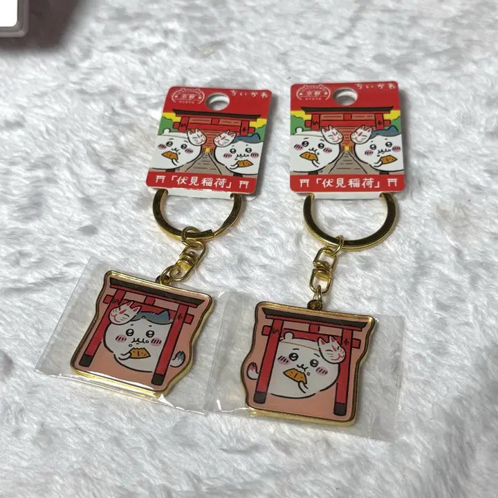[BUNJANG] Chiikawa Hachiware Regional Limited Keychain &amp; Plushie Set / 치이카와 하치와레 지역한정 키링 세트 신사 인형 마스코트 세트