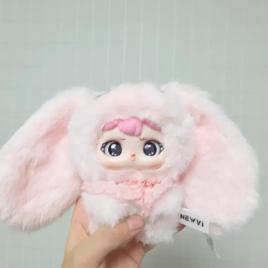 [BUNJANG] Tenbao Mei Pink Rabbit Plush Keychain / 텐바오메이 핑크 토끼 인형 키링