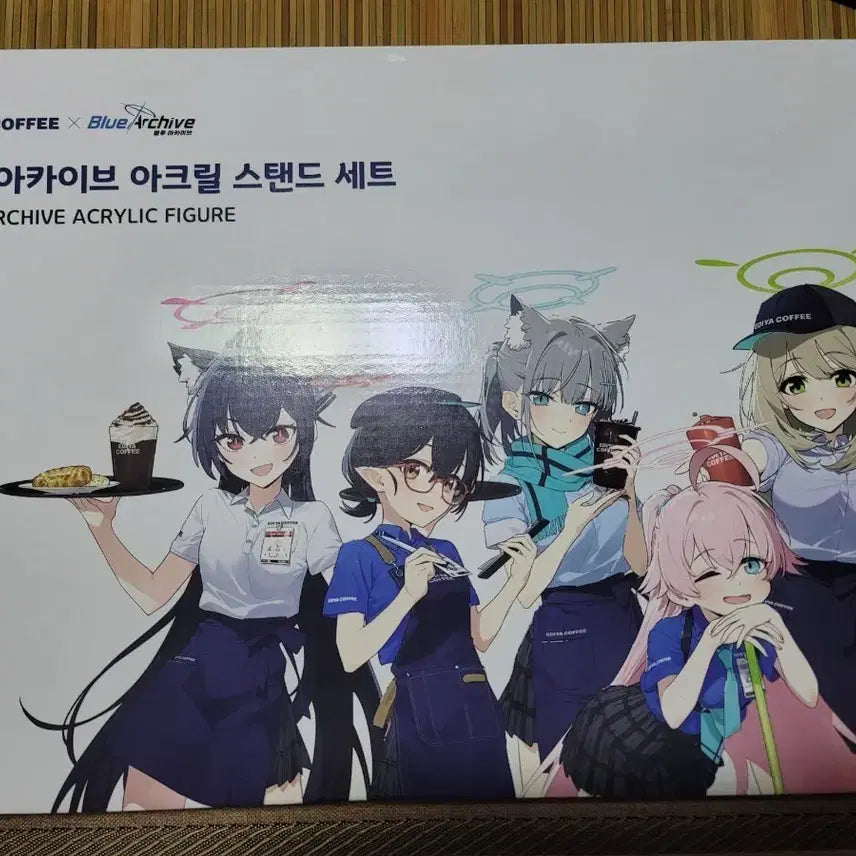 [BUNJANG] Ediya Coffee Blue Archive Acrylic Stand Set / 이디야커피 블루아카이브 아크릴 스탠드 세트