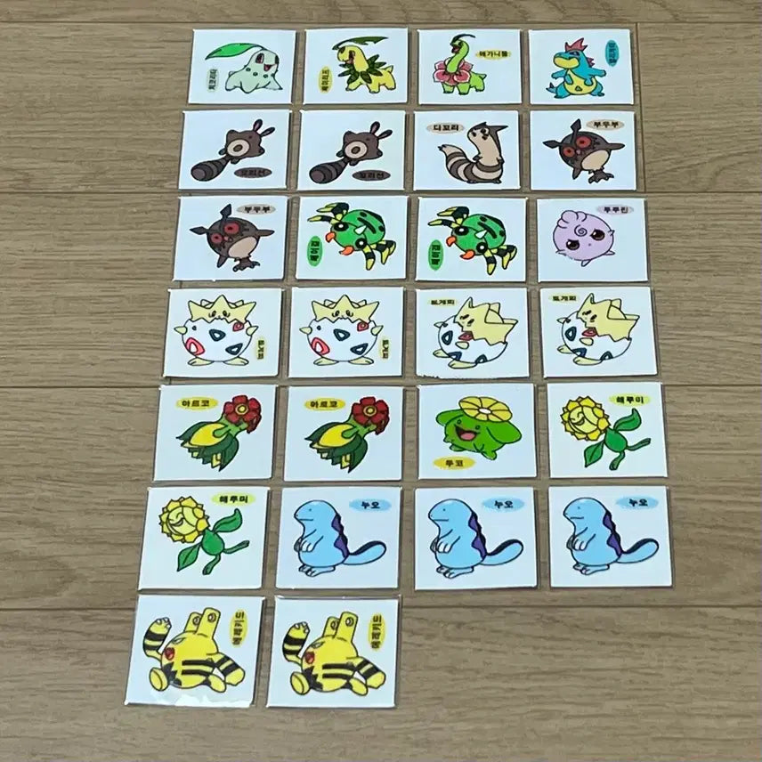 [BUNJANG] 1999 Pokemon Unsealed Stickers Set / 99년(구버전) 포켓몬(안뗀씰)