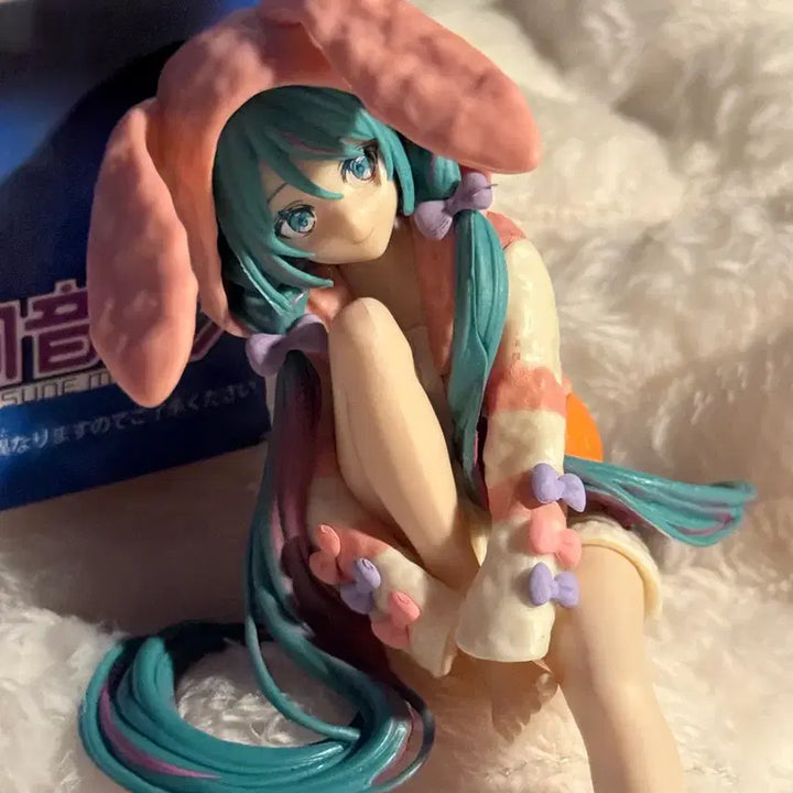 [BUNJANG] Hatsune Miku Rabbit Pajamas Figure Pink / 하츠네 미쿠 파자마 피규어 토끼 핑크 잠옷