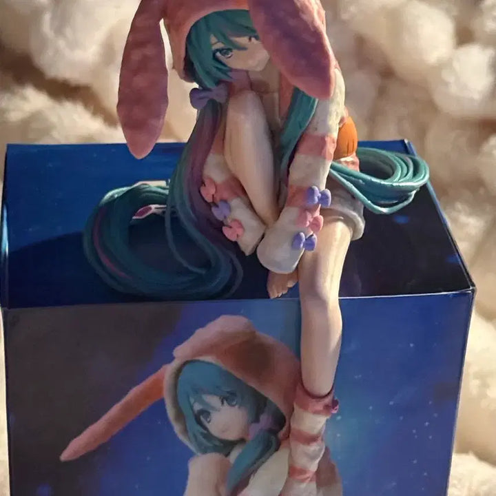 [BUNJANG] Hatsune Miku Rabbit Pajamas Figure Pink / 하츠네 미쿠 파자마 피규어 토끼 핑크 잠옷