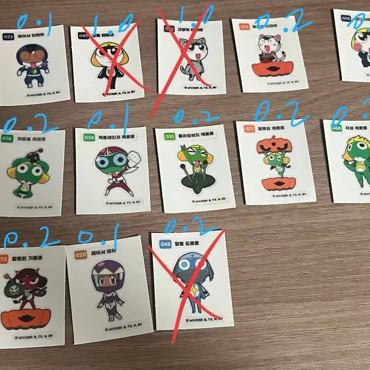 [BUNJANG] Sgt. Frog Keroro DibsSeal Set / 개구리 중사 케로로 띠부씰 판매