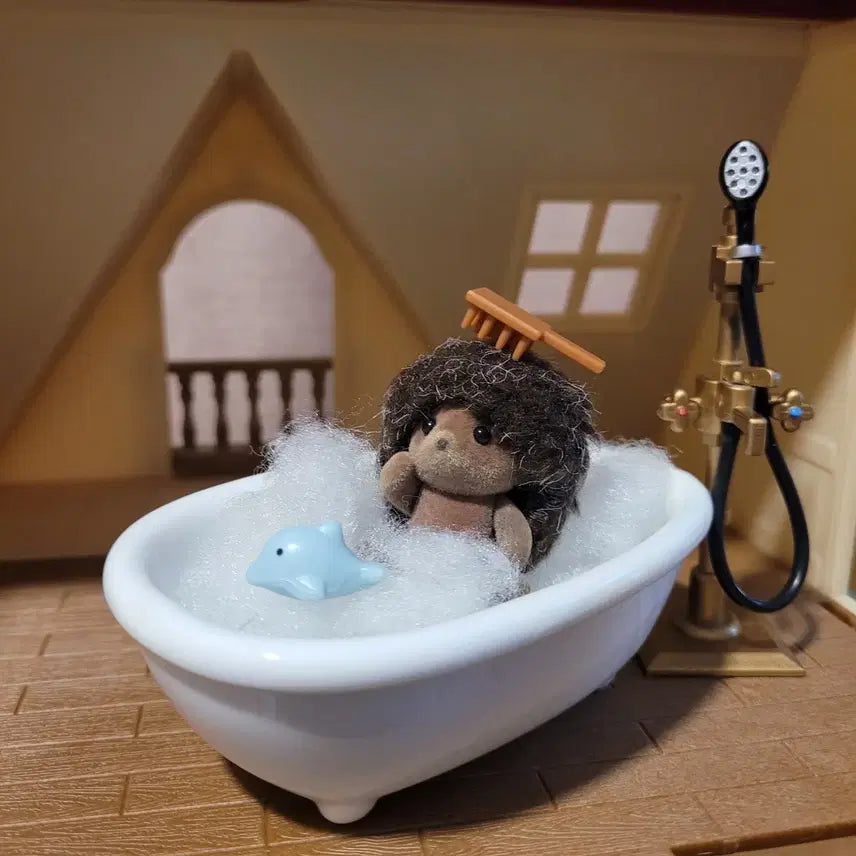 [BUNJANG] Sylvanian Families Ceramic Bathtub Set / 실바니안  도자기 욕조 세트