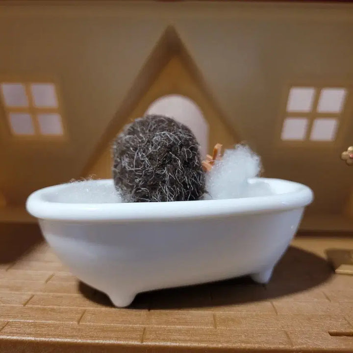 [BUNJANG] Sylvanian Families Ceramic Bathtub Set / 실바니안  도자기 욕조 세트