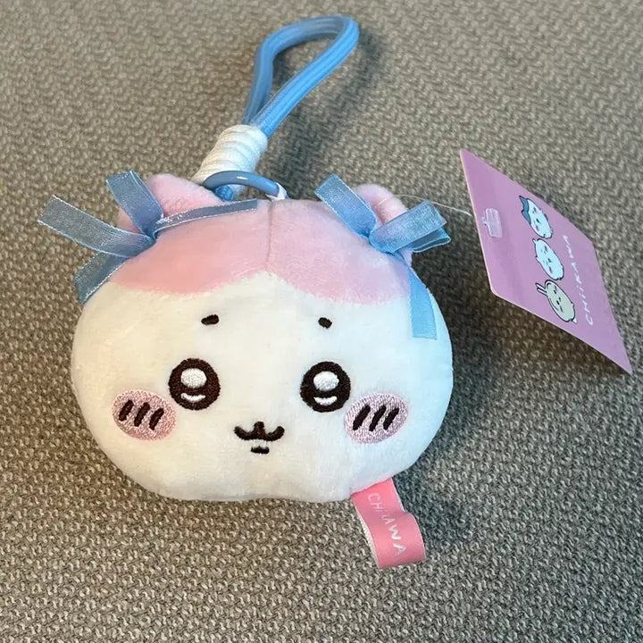 [BUNJANG] Chiikawa Hachware Ribbon Plush Keychain / 치이카와 먼작귀 리본 인형 하치와레 가르마