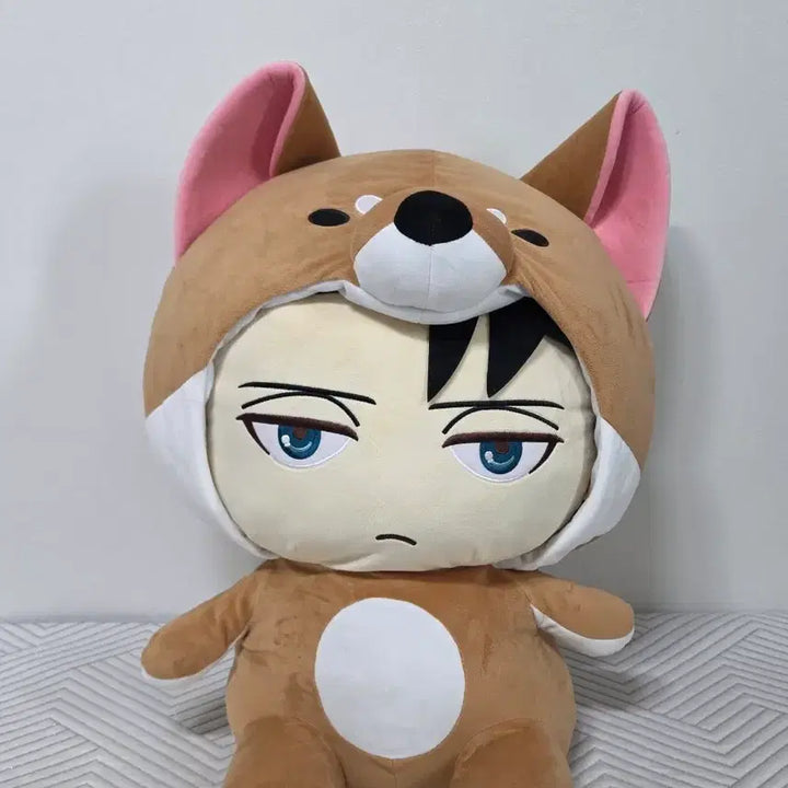 [BUNJANG] Attack on Titan Rivaille "Lip-mungi" L Size Plush Doll / 진격의거인 아니마루코 리바이 L 봉제인형 립뭉이 60cm 정품