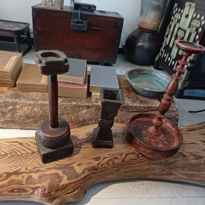 [BUNJANG] Joseon Dynasty 34cm Oil Lamp Stand / 10. 10. 34 센치 조선시대꺼  호롱불등잔대