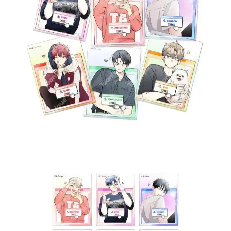 [BUNJANG] Wonroom Jojaknim Acrylic Card Set (6 Types, Unused) / 원룸조교님 아크릴카드 6종 일괄팝니다 (미사용)