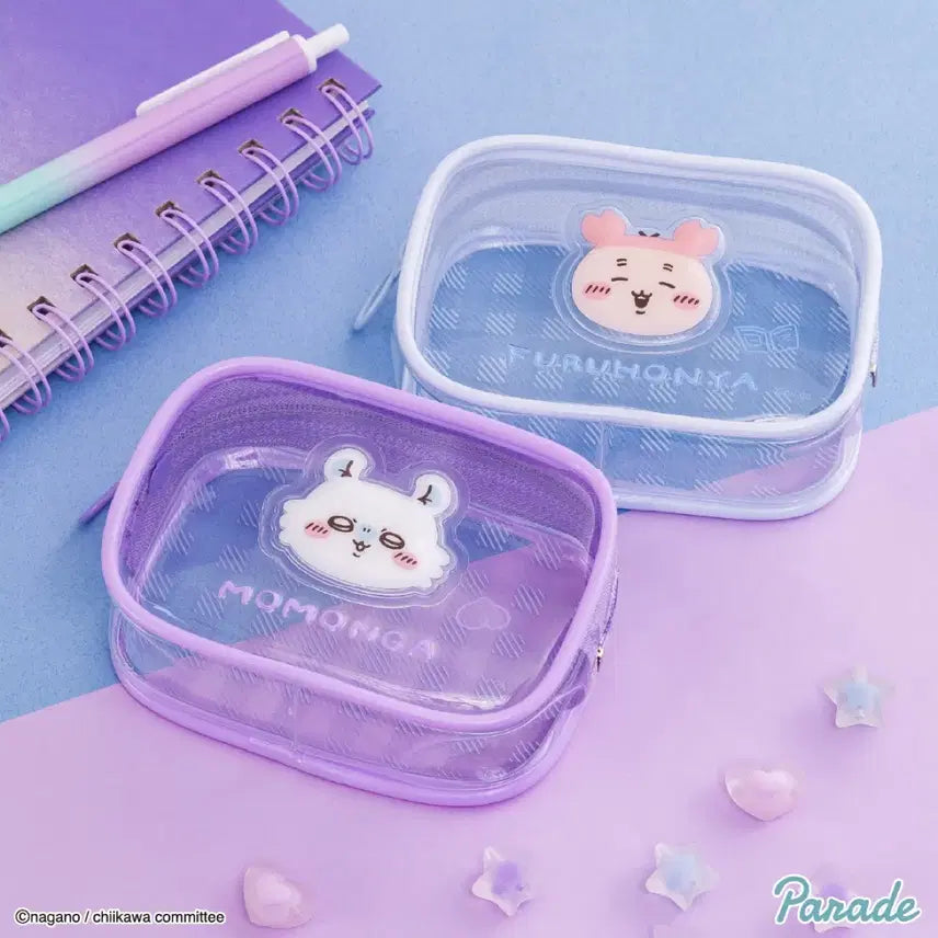 [BUNJANG] Chiikawa Fukuri Clear Mini Pouch (Momonga) / 치이카와 풋쿠리 클리어 미니 파우치 (모몽가)