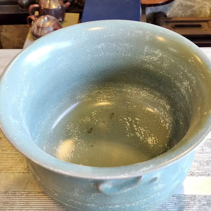 [BUNJANG] Song Dynasty Ru Ware Celadon Water Dropper / 중국도자기 송대 여요청자 수반 필세 도자기