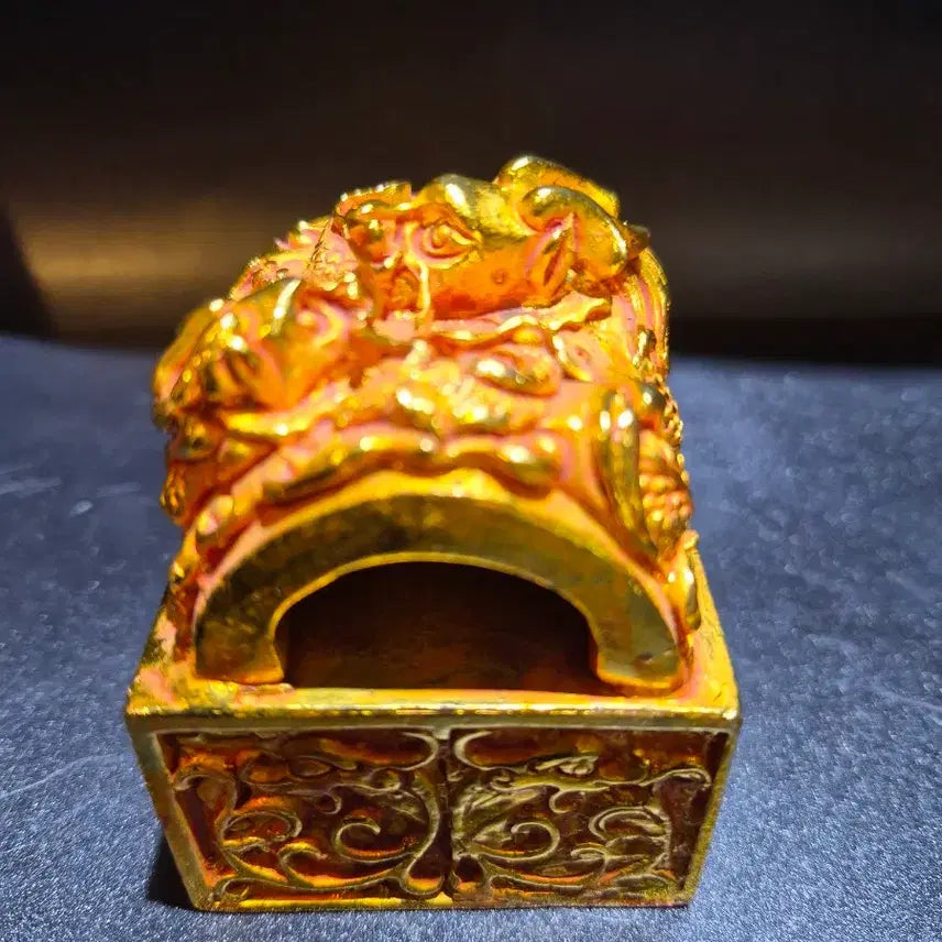 [BUNJANG] Gilded Bronze Dragon Seal / 유금 용 조각 동낙관