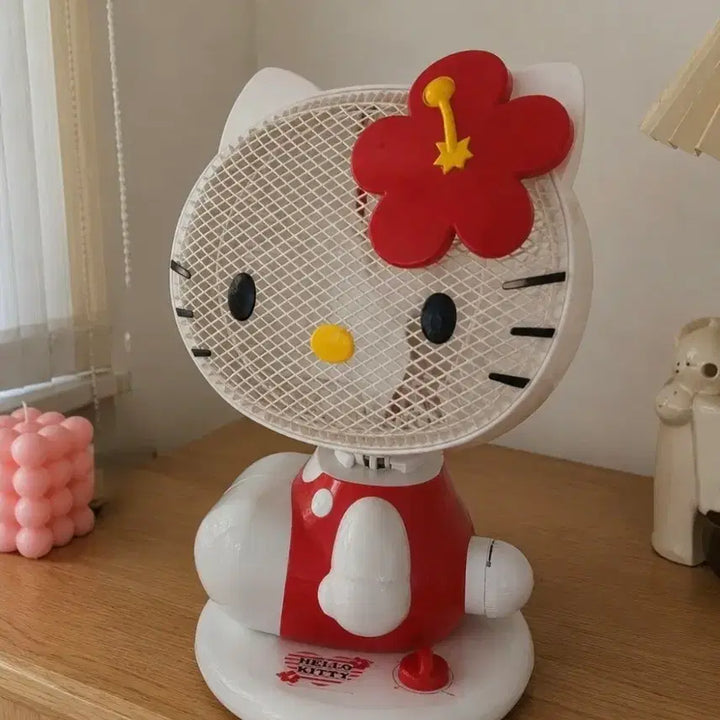 [BUNJANG] Rare Vintage Hello Kitty Rotating Fan / 희귀 헬로키티 고전 선풍기 회전