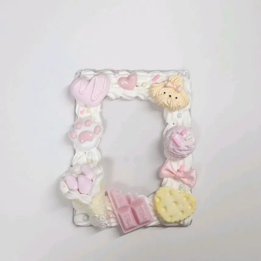 [BUNJANG] Strawberry Crepe Decoden Toploader Holder Lace Toploader / 딸기크레페 데코덴 탑꾸 레이스탑꾸 포카홀더 탑꾸