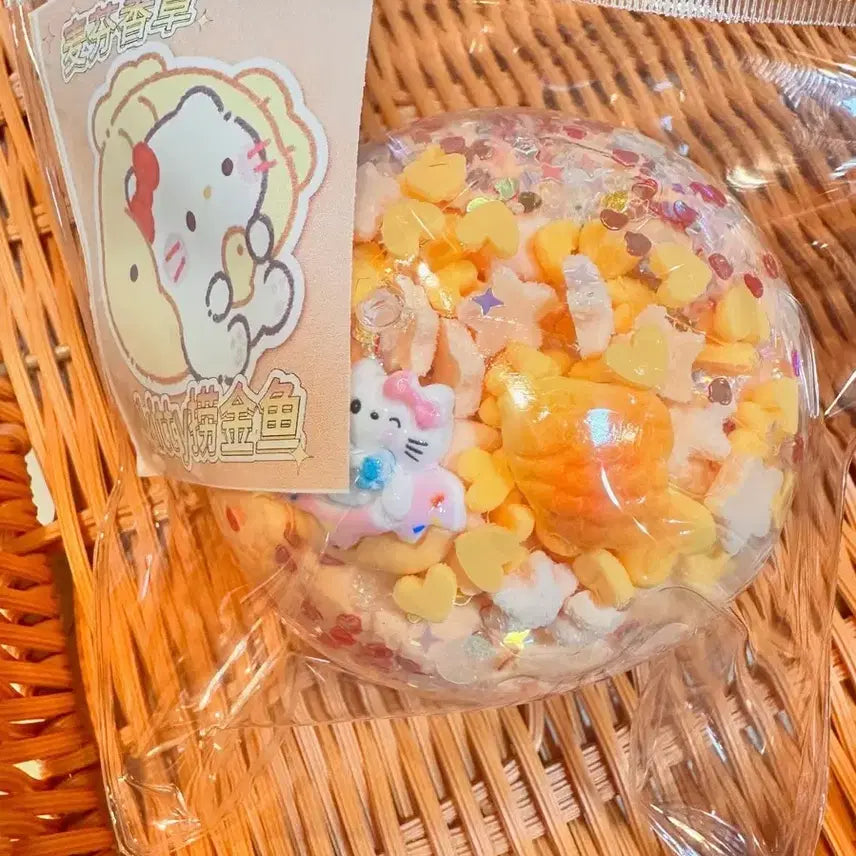 [BUNJANG] Mokdongga Muffin Kitty Goldfish Squishy Toy / 목동가 (머핀) 키티금붕어 말랑이 슬랑이