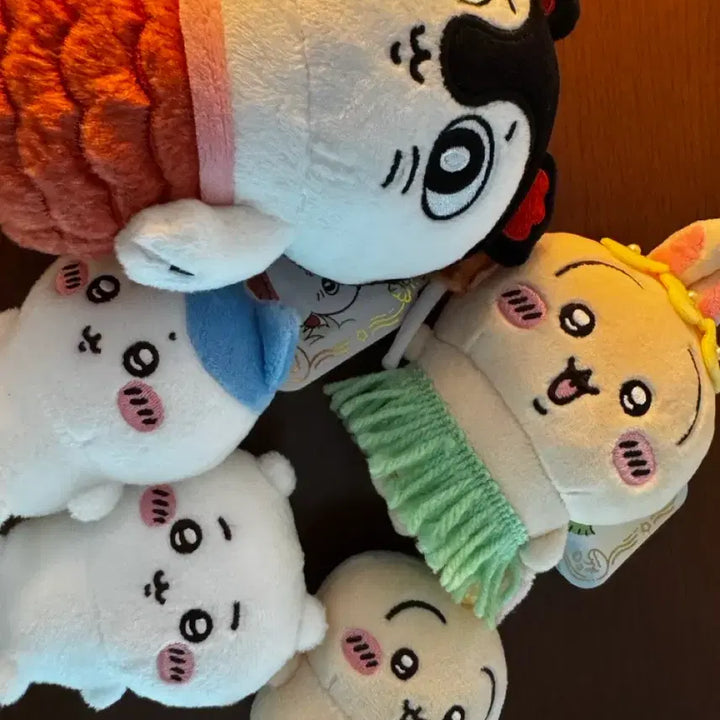 [BUNJANG] Chiikawa Usagi Siren Sitting Plush Mascot Bundle Set / 치이카와 인어의섬 우사기 세이렌 앉은누이 햄냥토 마스코트