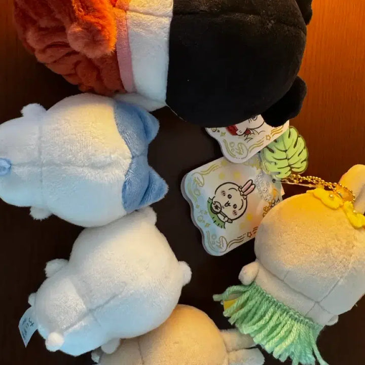 [BUNJANG] Chiikawa Usagi Siren Sitting Plush Mascot Bundle Set / 치이카와 인어의섬 우사기 세이렌 앉은누이 햄냥토 마스코트