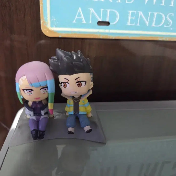 [BUNJANG] Cyberpunk: Edgerunners Lucy &amp; David SD Figure Set / 사이버펑크 엣지러너 피규어 2개 세트