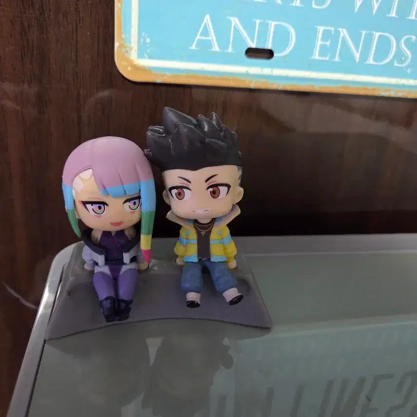 [BUNJANG] Cyberpunk: Edgerunners Lucy &amp; David SD Figure Set / 사이버펑크 엣지러너 피규어 2개 세트