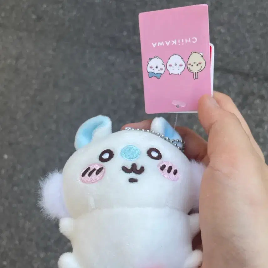 [BUNJANG] Chiikawa Momonga Bean Eye Mascot Plush Keychain 12cm / 새상품/정품)치이카와 먼작귀 모몽가 콩눈 마스코트 인형 키링 12cm