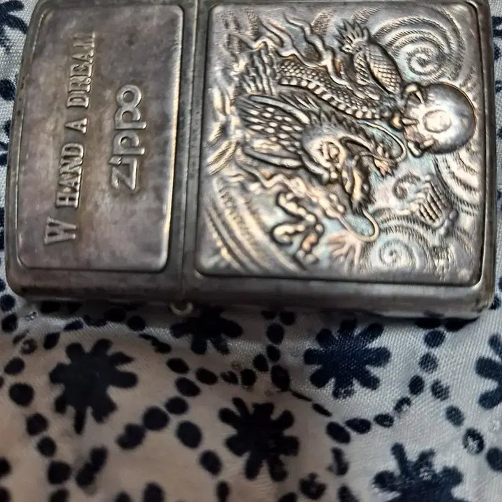 [BUNJANG] Sterling Silver Dragon Motif Zippo Lighter / 용 문양 순은 지포라이터