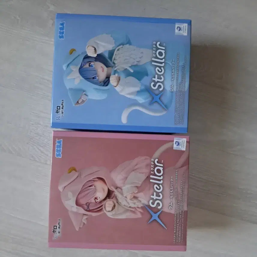 [BUNJANG] Re:Zero Rem &amp; Ram Stella Sega Prize Figure Set (Sealed) / 미개봉) 택포 3 리제로 렘 람 스텔라 세가 피규어