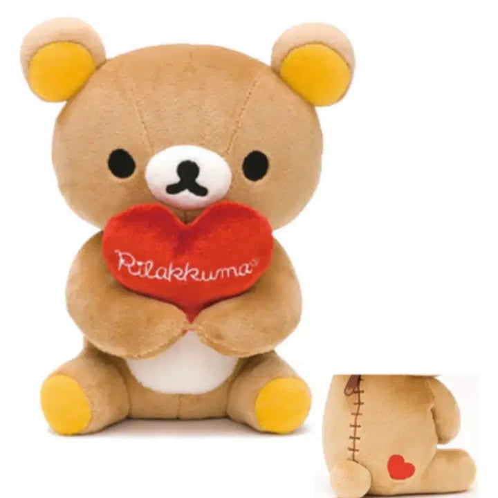 [BUNJANG] Rilakkuma Heart Cushion Desk Figure / 리락쿠마 하트쿠션 탁상인형