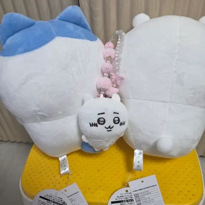 [BUNJANG] Cheekawaii Hachware Popcorn Plush Set with Mini Keychain / 치이카와 하치와레 팝콘 인형 2종 세트 + 치이카와 키링 증정