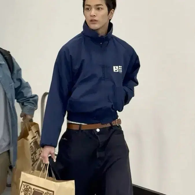 [BUNJANG] Cortis Level Windbreaker Navy / 안건호 고프코어 레벨 바람막이 코르티스 손민수 옷 판매