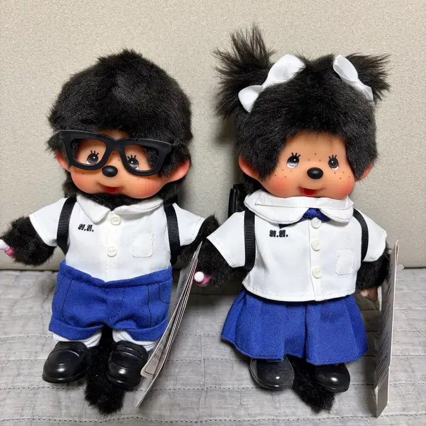 [BUNJANG] Monchhichi Couple Set in Thai School Uniform / 태국교복 몬치치 커플세트
