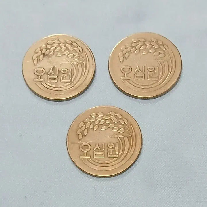 [BUNJANG] 1972 50 Won Coin Bundle (3 pcs) / 1972년 50원 동전 3개 일괄