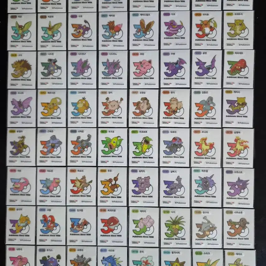 [BUNJANG] Pokemon 30th Anniversary Logo Seal - Mewtwo / 포켓몬 띠부씰 신규 30주년 로고씰 띠부실 뮤