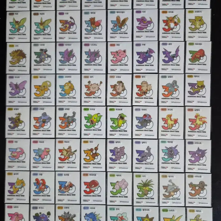 [BUNJANG] Pokemon 30th Anniversary Logo Seal - Mewtwo / 포켓몬 띠부씰 신규 30주년 로고씰 띠부실 뮤