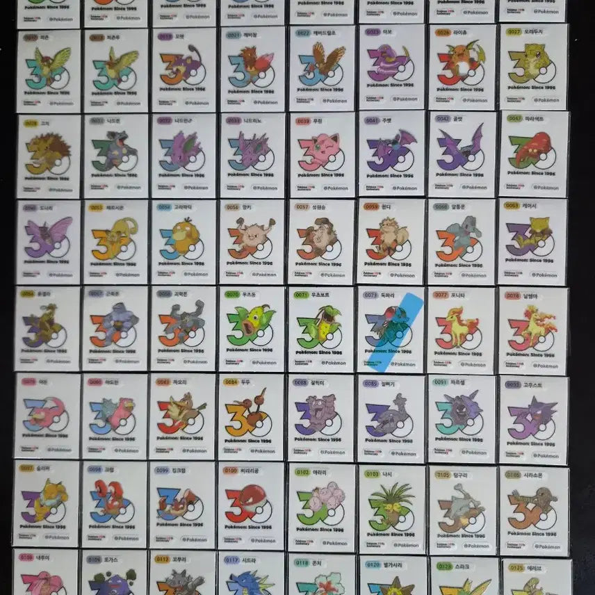 [BUNJANG] Pokemon 30th Anniversary Logo Seal - Mewtwo / 포켓몬 띠부씰 신규 30주년 로고씰 띠부실 뮤