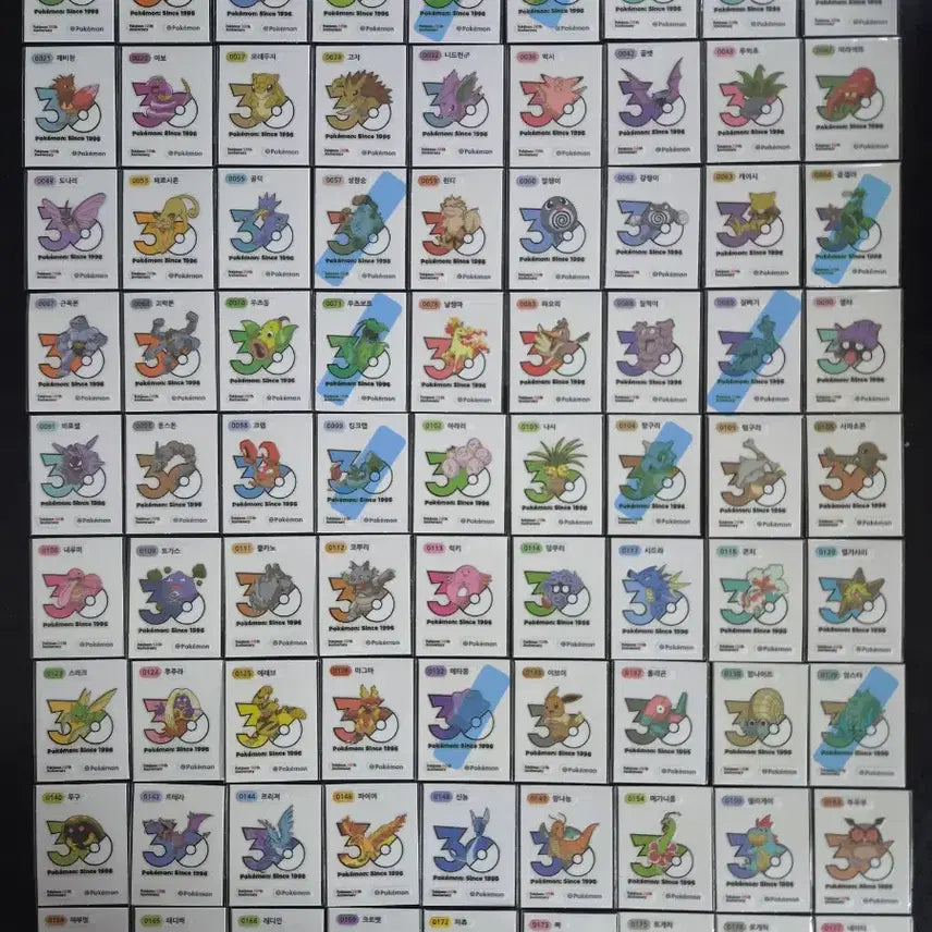 [BUNJANG] Pokemon 30th Anniversary Logo Seal - Mewtwo / 포켓몬 띠부씰 신규 30주년 로고씰 띠부실 뮤
