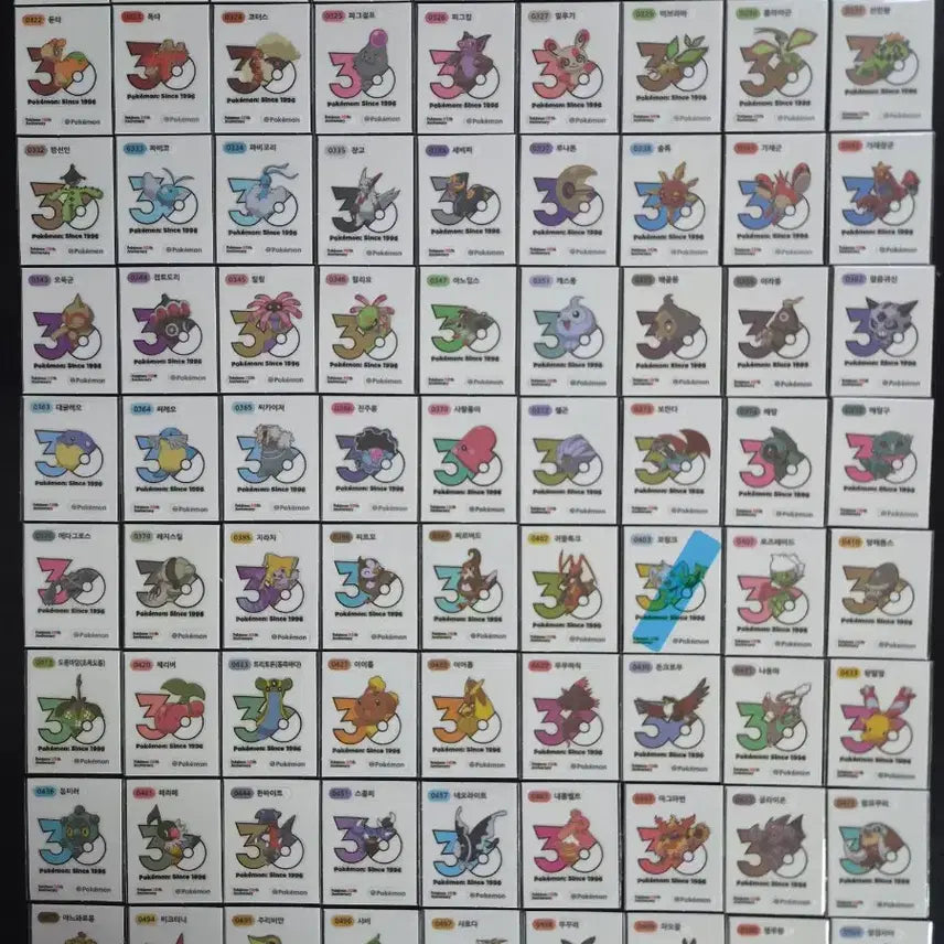 [BUNJANG] Pokemon 30th Anniversary Logo Seal - Mewtwo / 포켓몬 띠부씰 신규 30주년 로고씰 띠부실 뮤