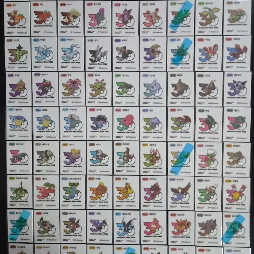 [BUNJANG] Pokemon 30th Anniversary Logo Seal - Mewtwo / 포켓몬 띠부씰 신규 30주년 로고씰 띠부실 뮤