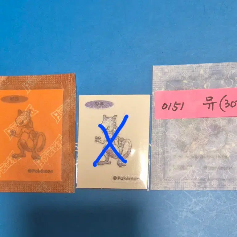 [BUNJANG] Pokemon Sticker: Mewtwo, Mew (30th Anniversary) / 포켓몬띠부씰 // 뮤츠, 뮤