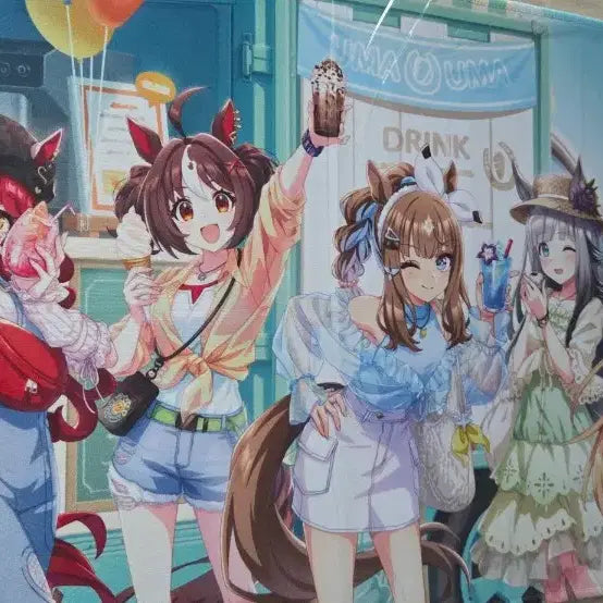 [BUNJANG] Uma Musume Collab Cafe Desk Mat (Sealed) / 우마무스메 장패드 애니플러스 콜라보카페