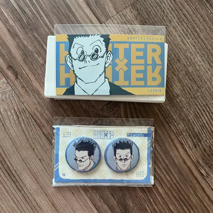 [BUNJANG] Hunter x Hunter Leorio Goods Badge and Card Set / 헌터x헌터 레오리오 굿즈